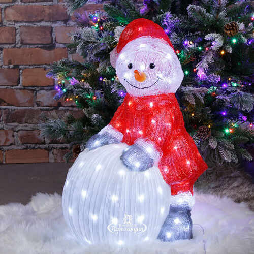 Светодиодная фигура Снеговик Антеро - Лапландские сказки 60 см, 90 LED ламп, IP44 Kaemingk