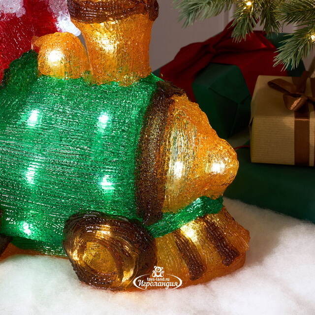 Светящаяся фигура Санта Клаус - Christmas Train 39 см, 50 LED ламп, IP44 Kaemingk