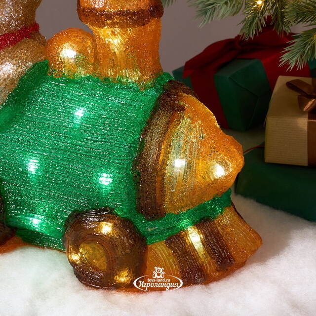 Светящаяся фигура Олень Рудольф - Christmas Train 37 см, 50 LED ламп, IP44 Kaemingk