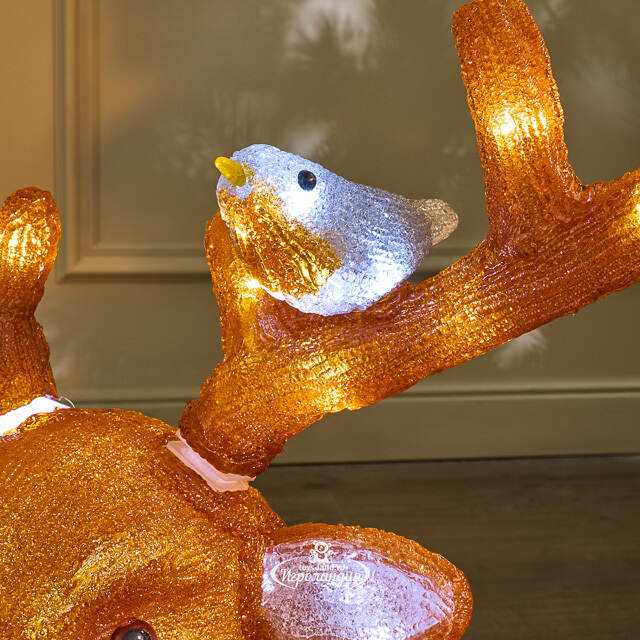 Светодиодная фигура Лесные Друзья 66 см, 140 холодных белых LED ламп, таймер, IP44 Kaemingk