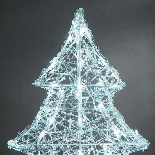 Светящаяся фигура Елка Альдертина 72 см, 70 холодных белых LED ламп с мерцанием, таймер, IP44 Kaemingk