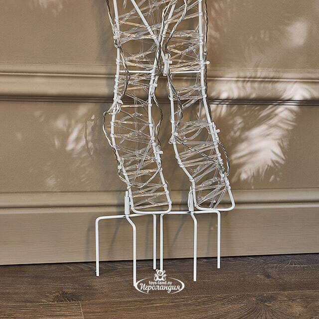 Светящаяся плоская фигура Олень Фостер 89 см, 60 холодных белых LED ламп с мерцанием, таймер, IP44 Kaemingk