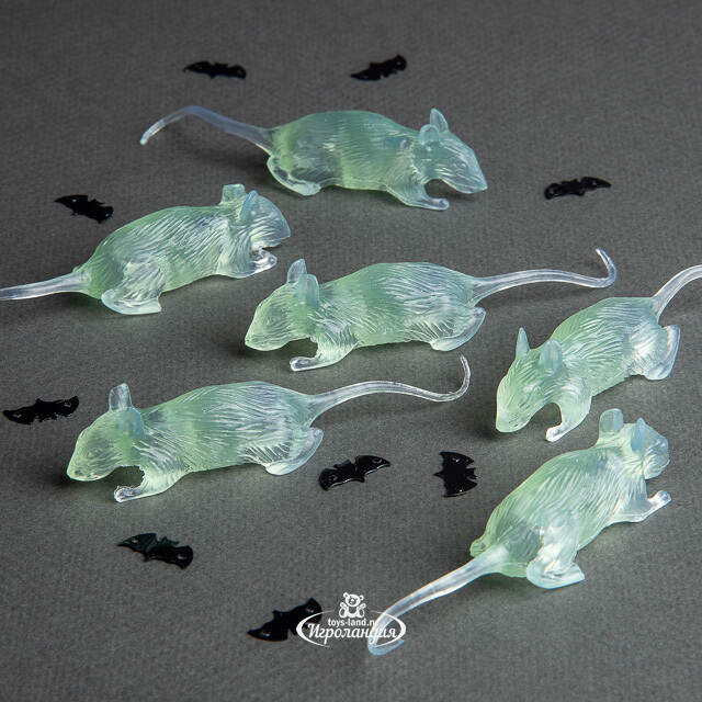 Набор светящихся фигурок Мышата - Happy Halloween 18*14 см, 6 шт Koopman