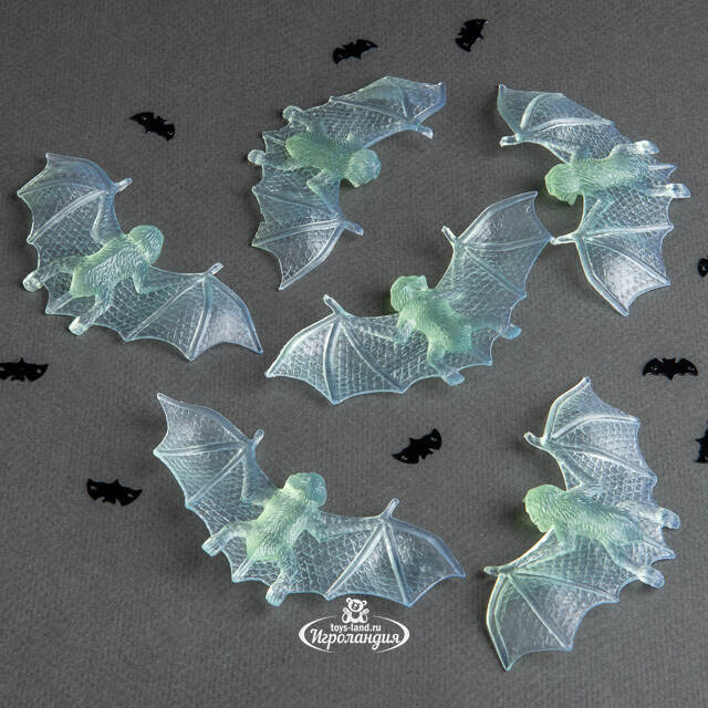 Набор светящихся фигурок Летучие Мыши - Happy Halloween 18*14 см, 6 шт Koopman