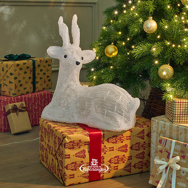 Светодиодный олень Милашка 45 см, 80 LED ламп, IP44 Kaemingk