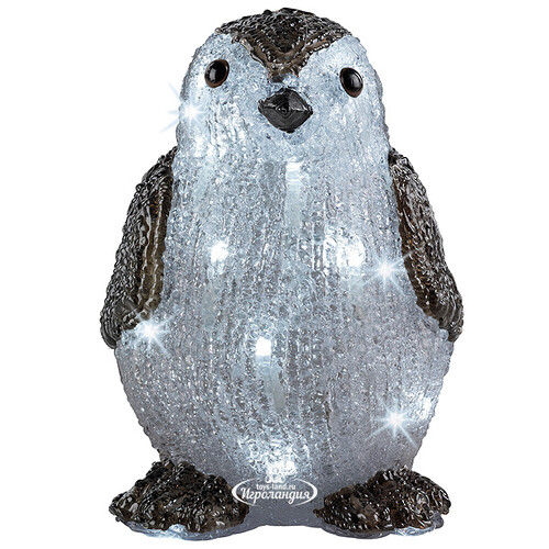 Светодиодная фигура Пингвин 20 см 24 холодных белых LED лампы, акрил, IP44 Kaemingk