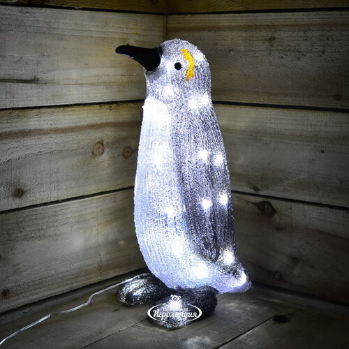 Пингвин Императорский светящийся 33 см, 24 LED ламп, IP44 Kaemingk