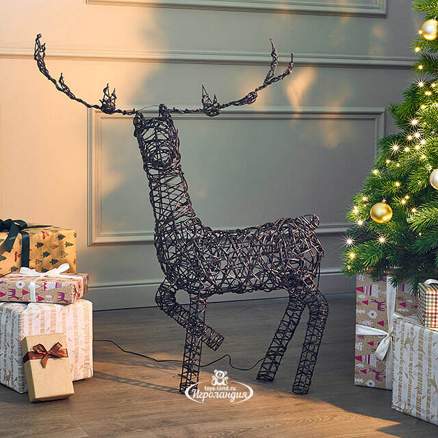 Светящийся олень Гэвин 99 см, 300 теплых белых LED ламп, IP44 Kaemingk