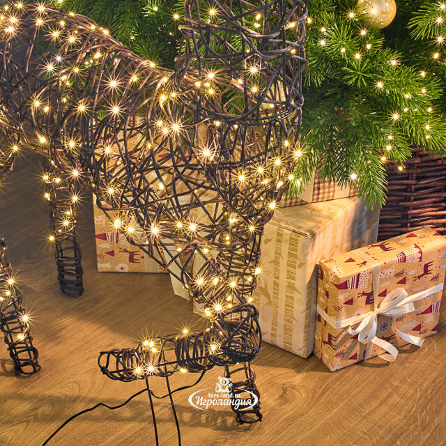 Светящийся олень Гэвин 124 см, 360 теплых белых LED ламп, IP44 Kaemingk