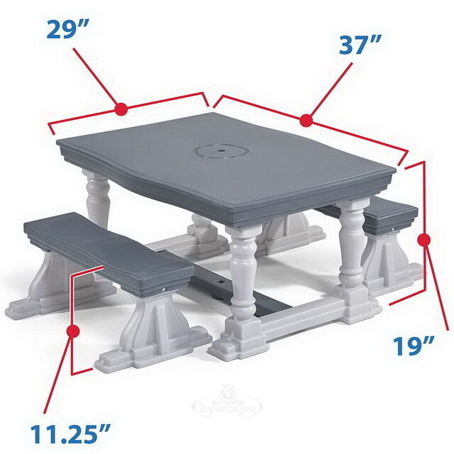 Детский стол со скамейками Step2 Step2