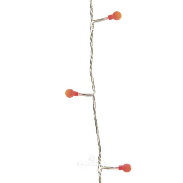 Светодиодная гирлянда Cherry Design 13.5 м, 180 красных LED ламп, прозрачный ПВХ, пульт управления, контроллер, IP44 Kaemingk