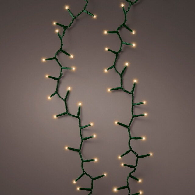 Светодиодная гирлянда нить Lumineo Snake 22.5 м, 1000 экстра теплых белых LED ламп, зеленый ПВХ, контроллер, IP44 Kaemingk