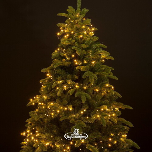 Ярусная гирлянда на елку 180 см Easy Light - Lumineo Snake, 540 экстра теплых белых LED, зеленый ПВХ, диммер, IP44 Kaemingk