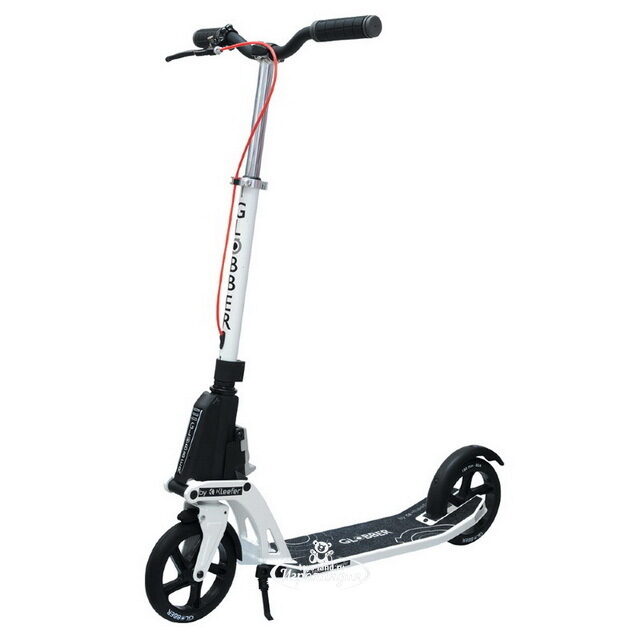 Самокат Globber One K Active с ручным тормозом, колеса 180 мм, белый, до 100 кг Globber (Глоббер)