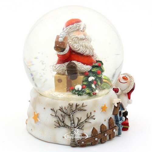 Снежный шар Санта Клаус с Подарками 8 см Sigro