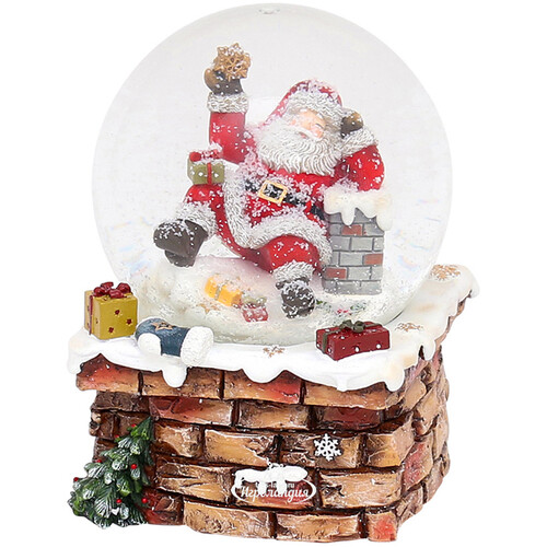 Музыкальный снежный шар Дедушка Санта Клаус 15*10 см Sigro