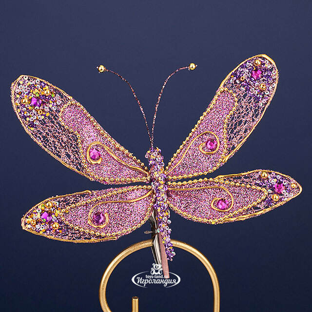 Елочная игрушка Бабочка Margate 24 см, клипса Winter Deco