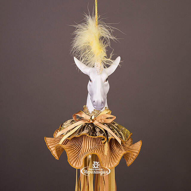Елочная игрушка Лошадь Марлдон - Королевства Арнор 43 см золотая Winter Deco