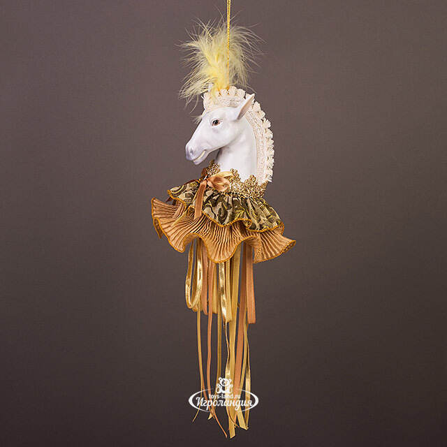 Елочная игрушка Лошадь Марлдон - Королевства Арнор 43 см золотая Winter Deco