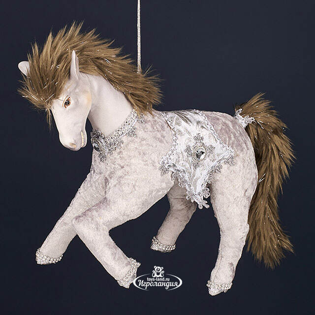 Подвесная игрушка Лошадь Гамбия - Королевство Эребор 36 см Winter Deco