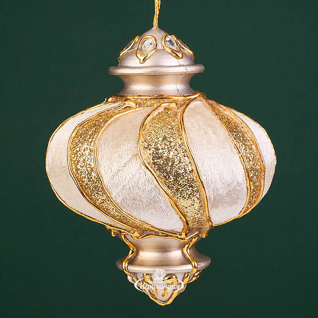 Елочная игрушка Inda Versiering 14 см золотая Winter Deco