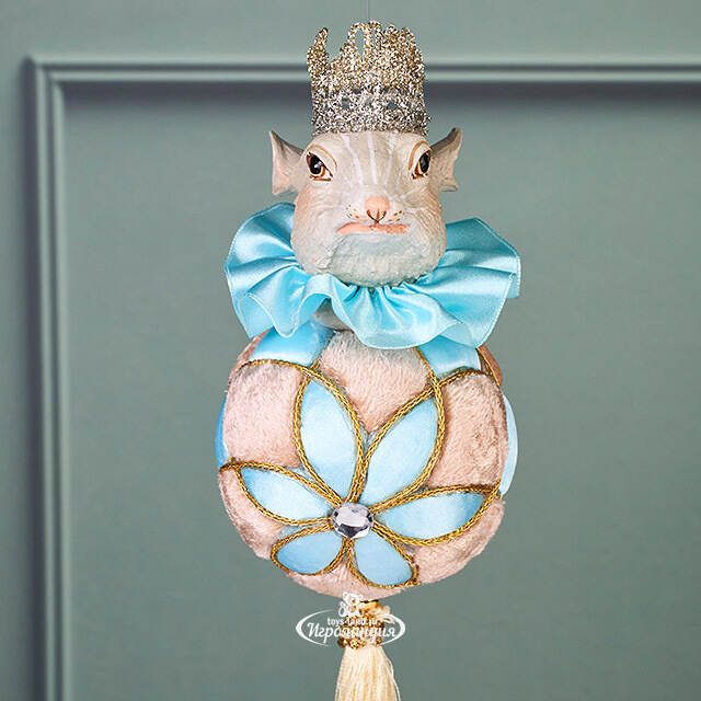 Елочная игрушка Крыса Драматург: Eclogae 25 см голубая Winter Deco