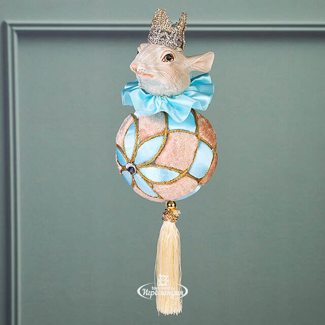Елочная игрушка Крыса Драматург: Eclogae 25 см голубая Winter Deco