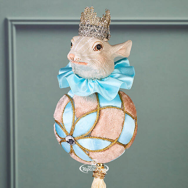 Елочная игрушка Крыса Драматург: Eclogae 25 см голубая Winter Deco