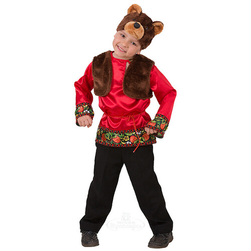 Карнавальный костюм Мишка Захарка, рост 128 см Батик