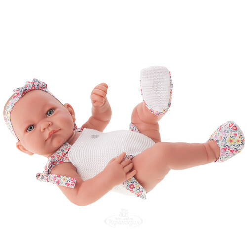 Кукла - младенец Ника в белом 42 см Antonio Juan Munecas