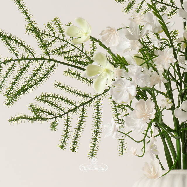 Искусственный букет Wild Flowers - Белые Росы 43 см Summer Deco