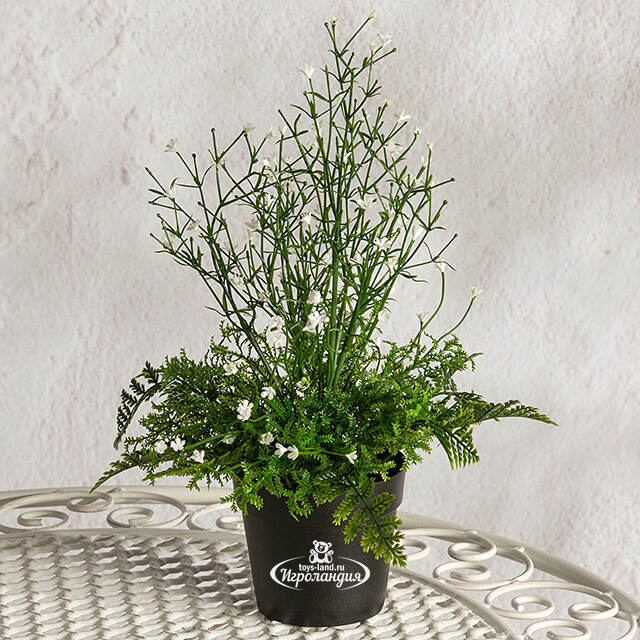 Искусственный цветок в горшке Аспарагус 28 см Summer Deco