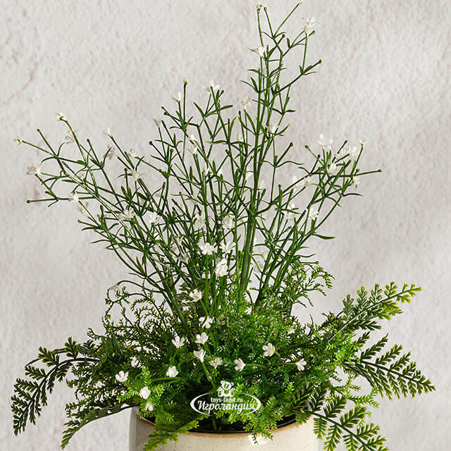 Искусственный цветок в горшке Аспарагус 28 см Summer Deco