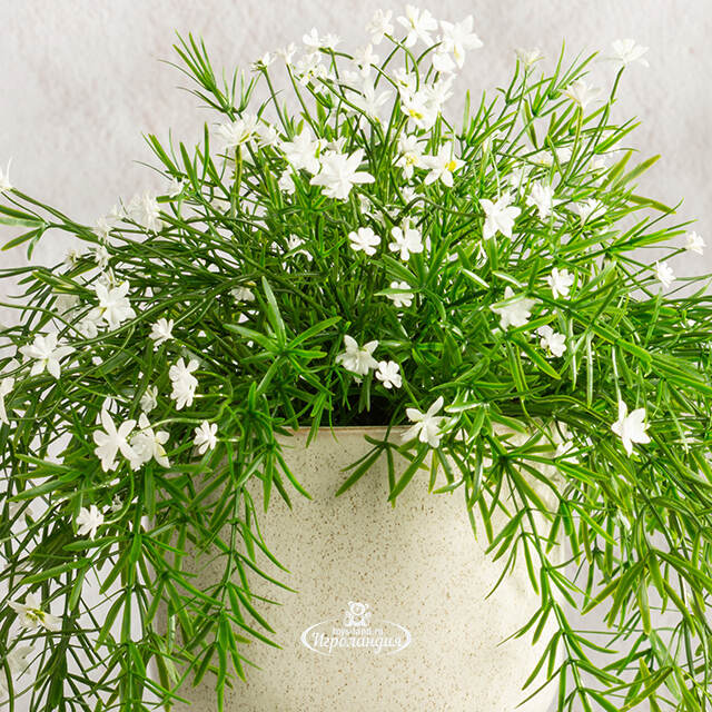 Искусственный подвесной куст Midleton Stone 43 см, белый Summer Deco