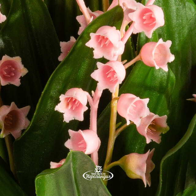 Искусственный цветок в горшке Ландыш - Романтическая Весна 23 см Summer Deco