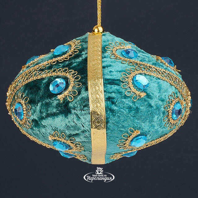 Винтажная елочная игрушка Луковка Bernate - Ticino 11 см изумрудная Winter Deco