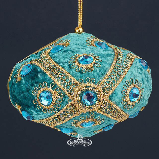 Винтажная елочная игрушка Луковка Bernate - Ticino 11 см изумрудная Winter Deco