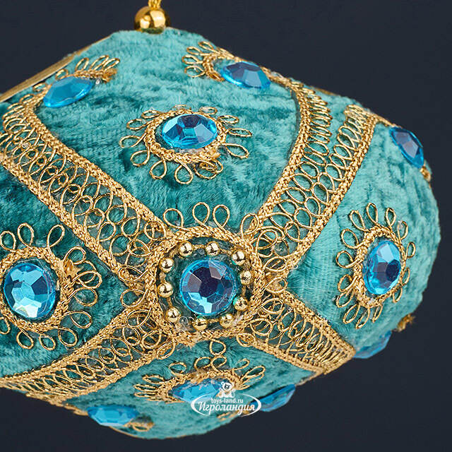 Винтажная елочная игрушка Луковка Bernate - Ticino 11 см изумрудная Winter Deco