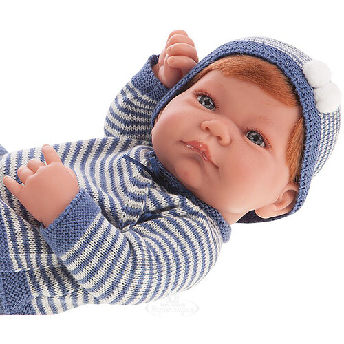 Кукла - младенец Мануэль в синем 42 см Antonio Juan Munecas