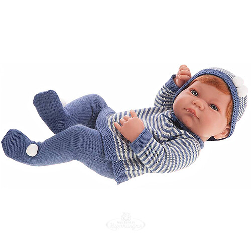 Кукла - младенец Мануэль в синем 42 см Antonio Juan Munecas