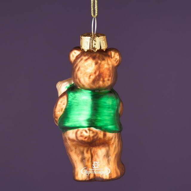 Елочная игрушка Мишка Тимоша 8 см, стекло Winter Deco