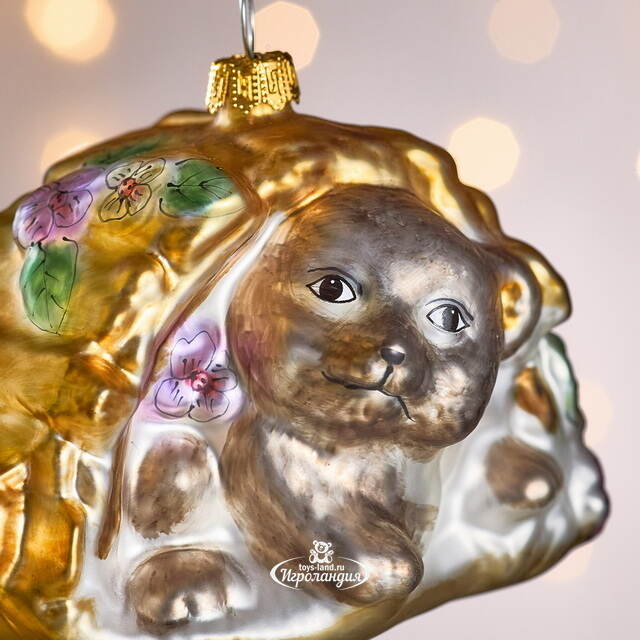 Елочная игрушка Норка из Весеннего леса 10 см, стекло Winter Deco
