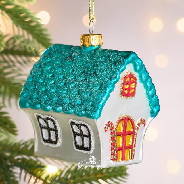 Елочная игрушка Домик из деревни Гарккул 9 см, стекло Winter Deco