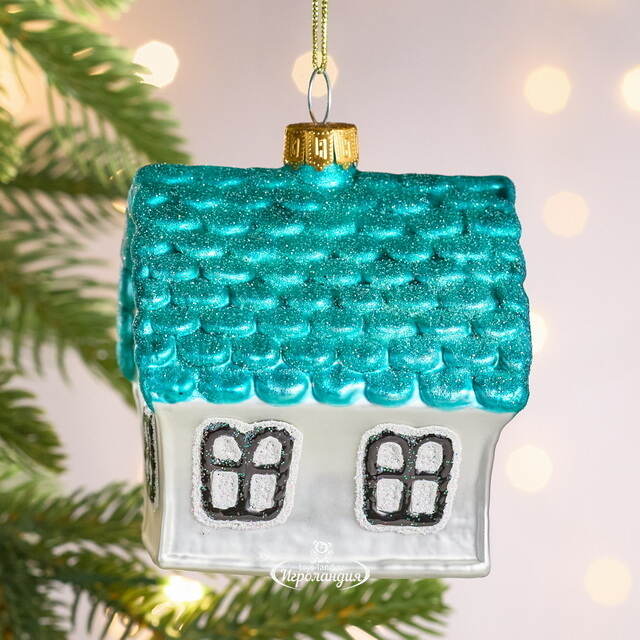 Елочная игрушка Домик из деревни Гарккул 9 см, стекло Winter Deco