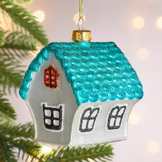 Елочная игрушка Домик из деревни Гарккул 9 см, стекло Winter Deco
