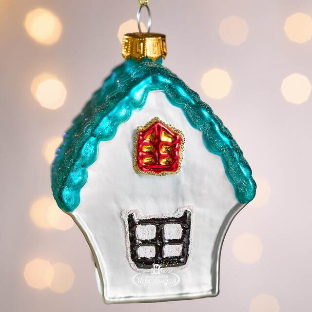 Елочная игрушка Домик из деревни Гарккул 9 см, стекло Winter Deco