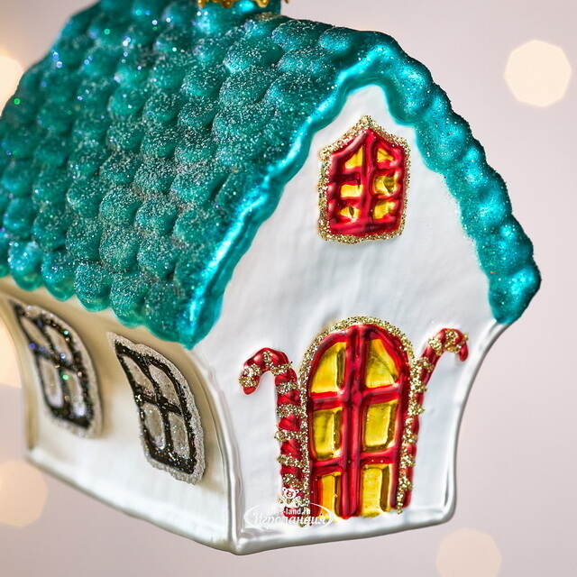 Елочная игрушка Домик из деревни Гарккул 9 см, стекло Winter Deco