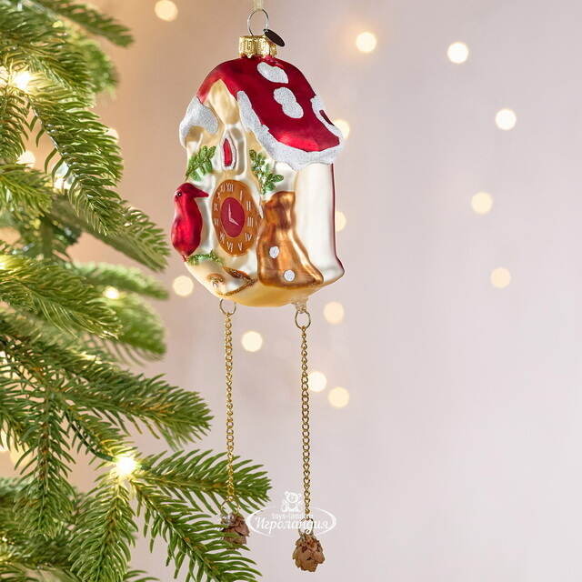 Елочная игрушка Часы с маятником - Время Волшебства 12 см, стекло Winter Deco