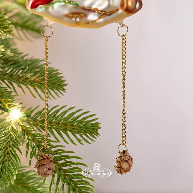 Елочная игрушка Часы с маятником - Время Волшебства 12 см, стекло Winter Deco