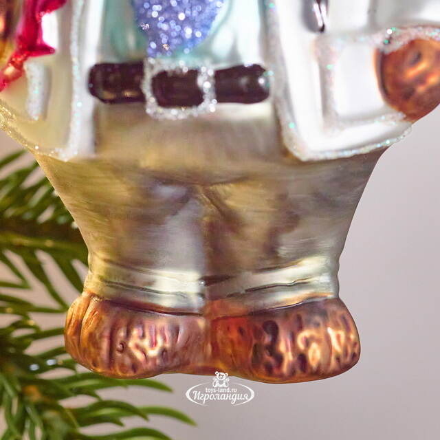 Елочная игрушка Мишка Доктор 13 см в подарочной коробке, стекло Winter Deco